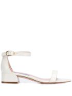 Stuart Weitzman Block Heel Sandals - White
