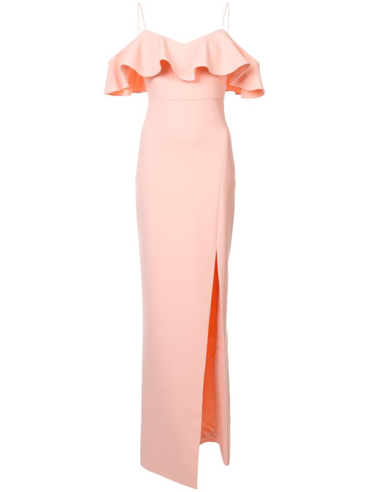 Likely Off-the-shoulder Ruffle Dress - Pink & Purple