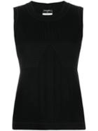 Chanel Pre-owned Panelled Knit Tank Top - Black