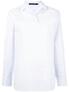 Sofie D'hoore Collared Blouse With Oversize Pocket, Women's, Size: 36, White, Cotton/linen/flax