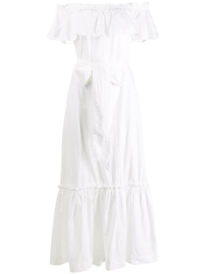 P.a.r.o.s.h. Ruffle Maxi Dress - White