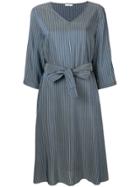 Peserico Striped Midi Dress - Blue