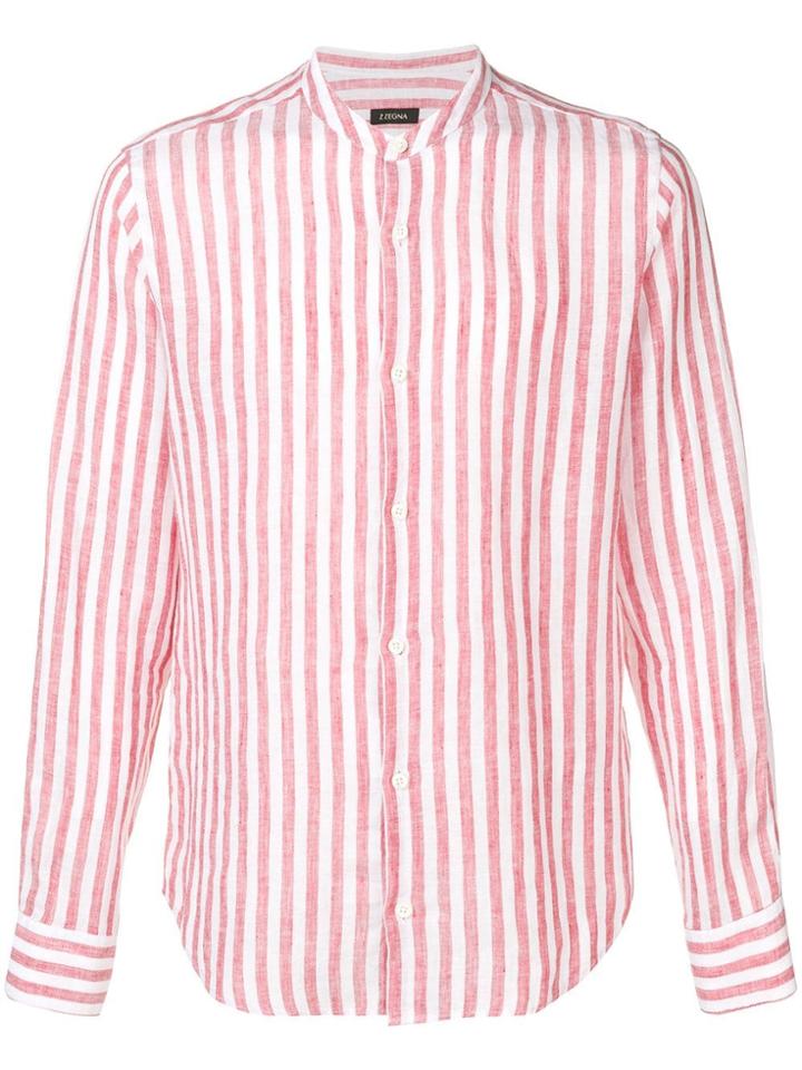 Z Zegna Striped Shirt - Pink