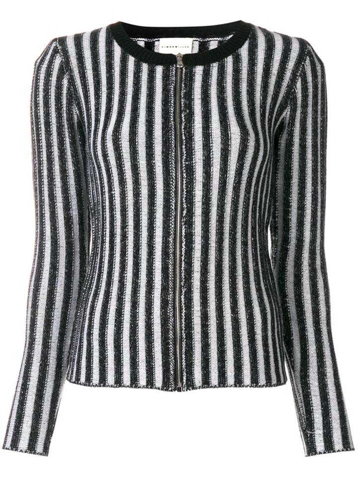 Simon Miller Contrast Stripe Zip Jacket - Black