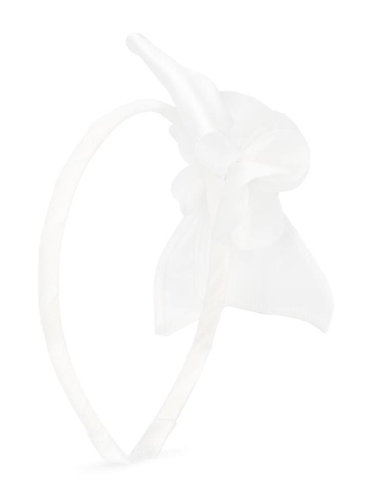 David Charles Kids Embellished Floral Bow Headband, Girl's, White