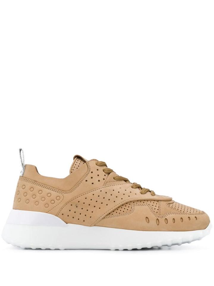 Tod's Embossed Pebble Detail Sneakers - Neutrals
