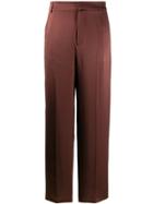 Joseph High-waisted Wide Leg Trousers - Brown