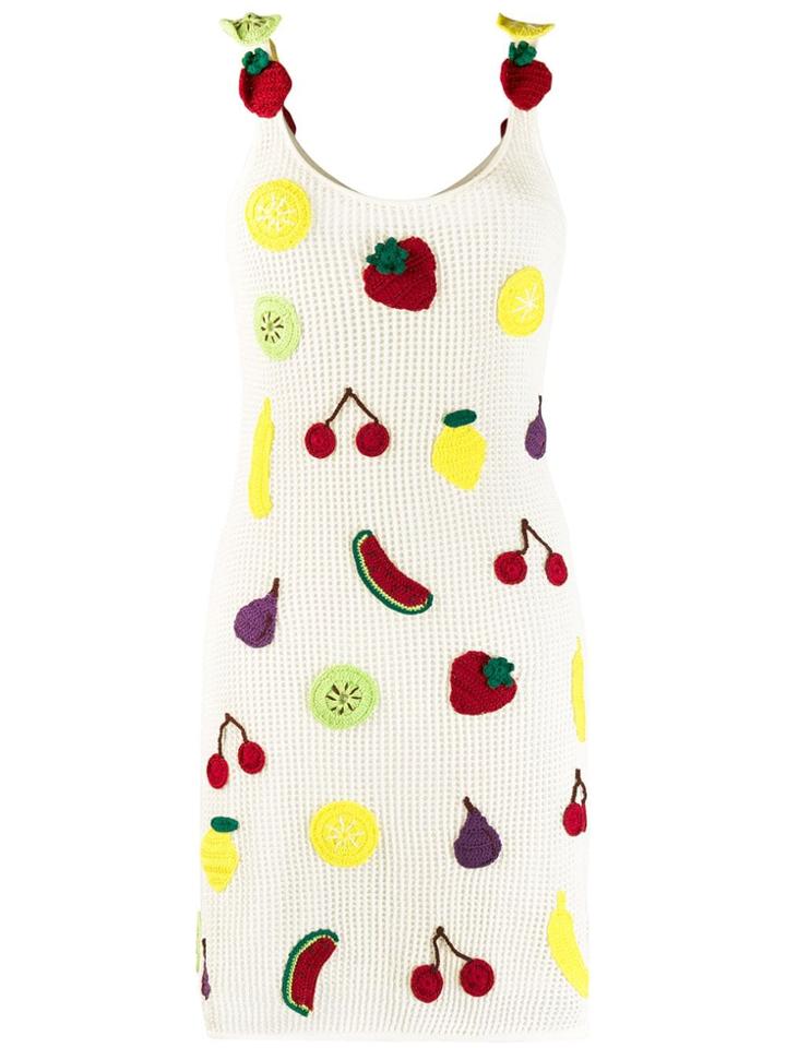 Staud Fruit Crochet Mini Dress - Multicolor