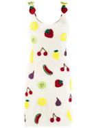 Staud Fruit Crochet Mini Dress - Multicolor