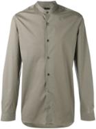 Z Zegna - Plain Shirt - Men - Cotton/spandex/elastane - 41, Green, Cotton/spandex/elastane