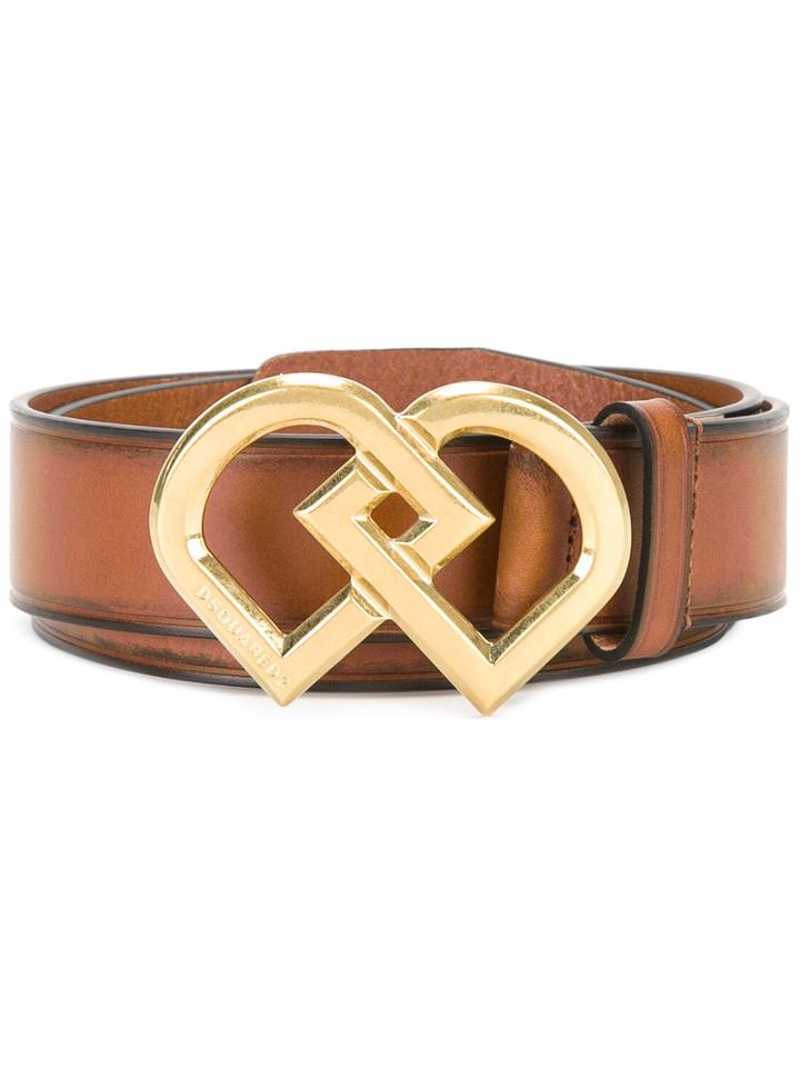 Dsquared2 Dd Buckle Belt, Men's, Size: 85, Brown, Leather