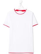 Paolo Pecora Kids Contrast-trim T-shirt - White