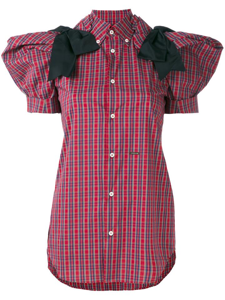 Dsquared2 - Checked Shirt - Women - Cotton/polyamide/polyester/viscose - 44, Red, Cotton/polyamide/polyester/viscose