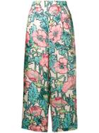 Erika Cavallini Floral Print Cropped Trousers - Pink