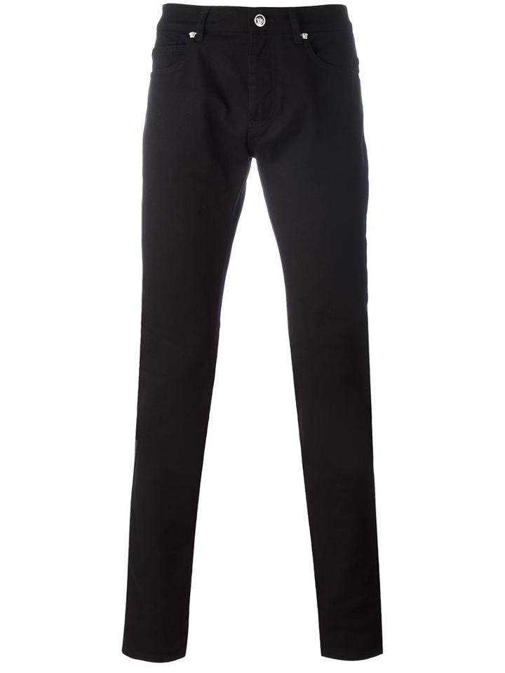 Versace Skinny Jeans, Men's, Size: 32, Black, Cotton/spandex/elastane