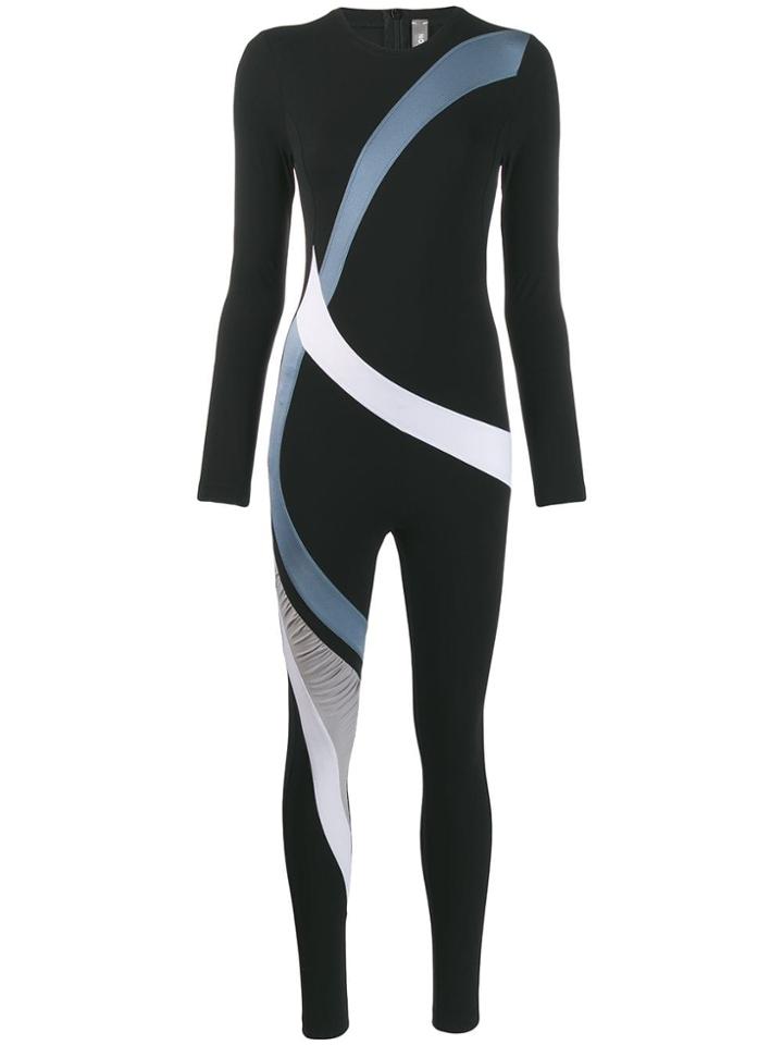 No Ka' Oi Stripe Detail Stretch One-piece - Black