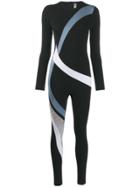 No Ka' Oi Stripe Detail Stretch One-piece - Black