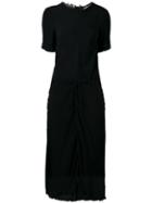 Hache Plain Midi Dress, Women's, Size: 44, Black, Viscose