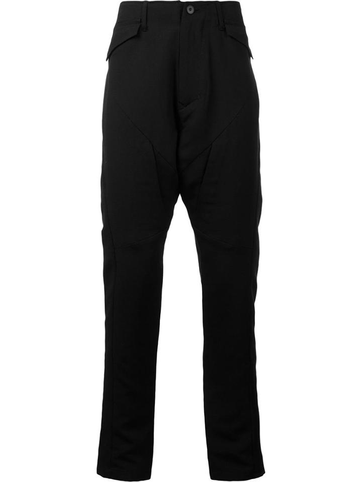 Julius Paneled Peg Leg Pants - Black