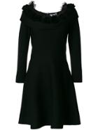 Blumarine Lace Inserts Flared Dress - Black