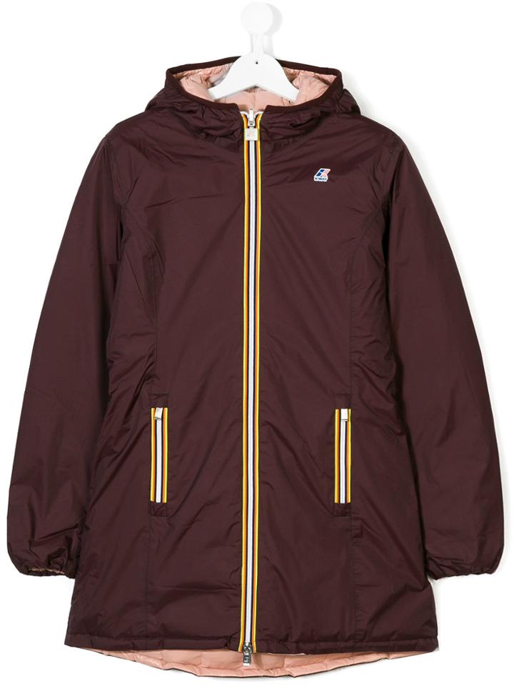 K Way Kids Reversible Padded Coat - Red