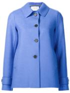 Harris Wharf London Pressed Wool Short Coat, Women's, Size: 42, Blue, Virgin Wool