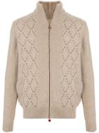 Kiton Textured-knit Cardigan - Brown
