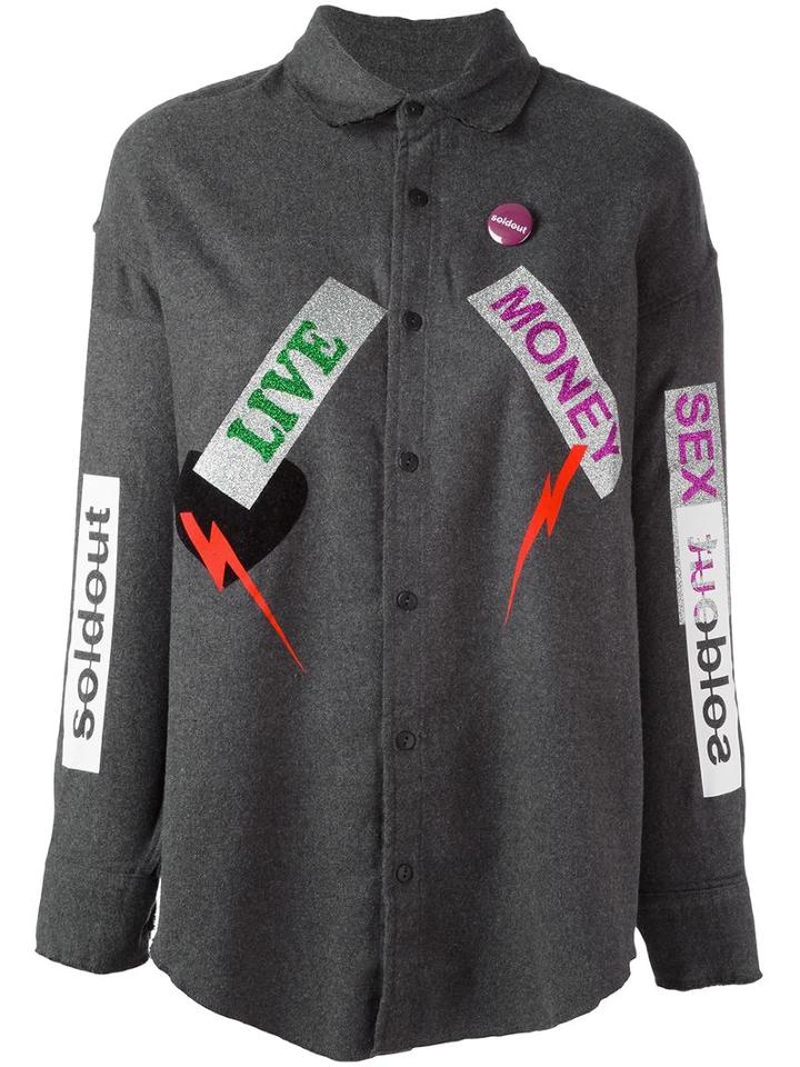 Sold Out Frvr Printed Shirt, Women's, Size: Medium, Grey, Cotton/polyester/other Fibers