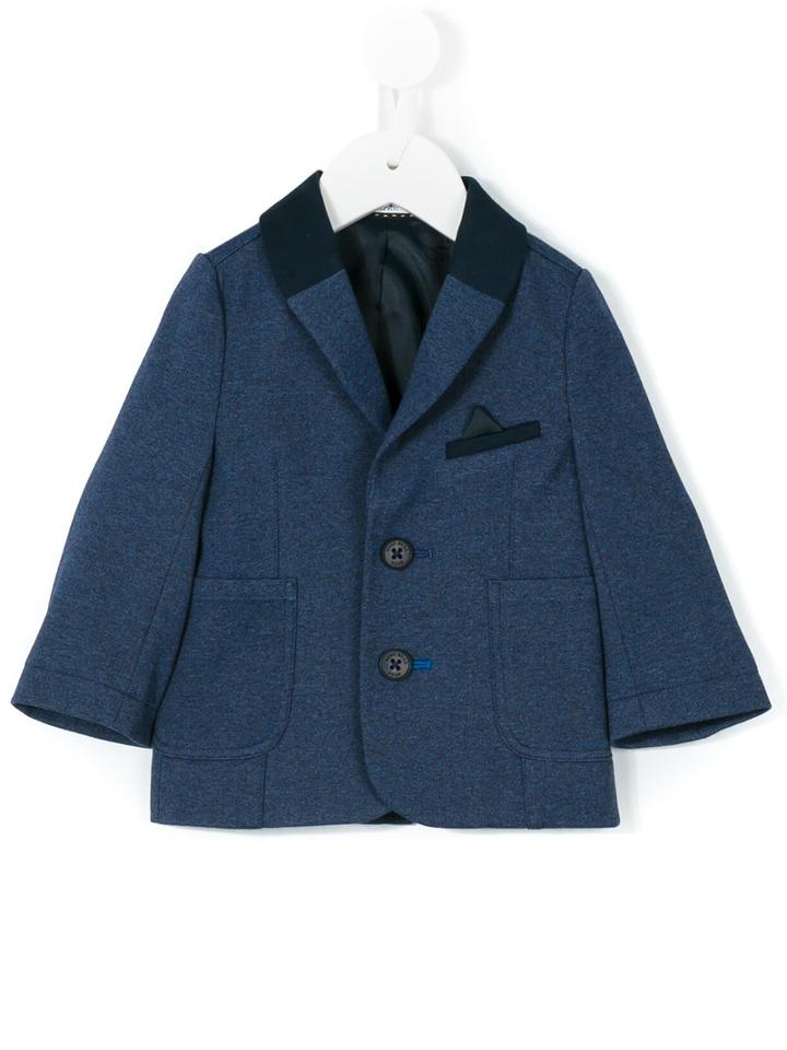 Boss Kids - Two Button Blazer - Kids - Cotton/polyamide/polyester/spandex/elastane - 12 Mth, Blue