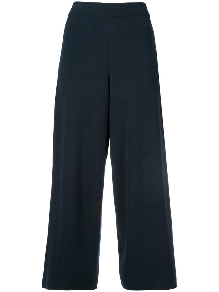 Estnation - Cropped Trousers - Women - Rayon - 38, Blue, Rayon