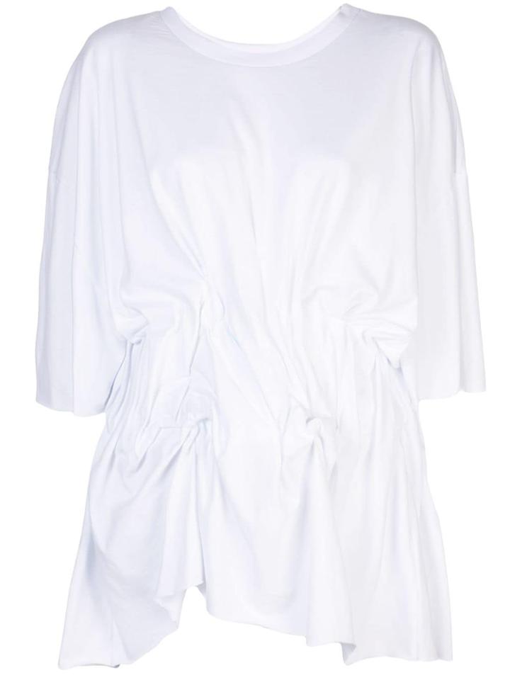 Natasha Zinko Gathered Oversized T-shirt - White