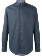 Fine Print Shirt - Men - Cotton - 43, Blue, Cotton, Pal Zileri