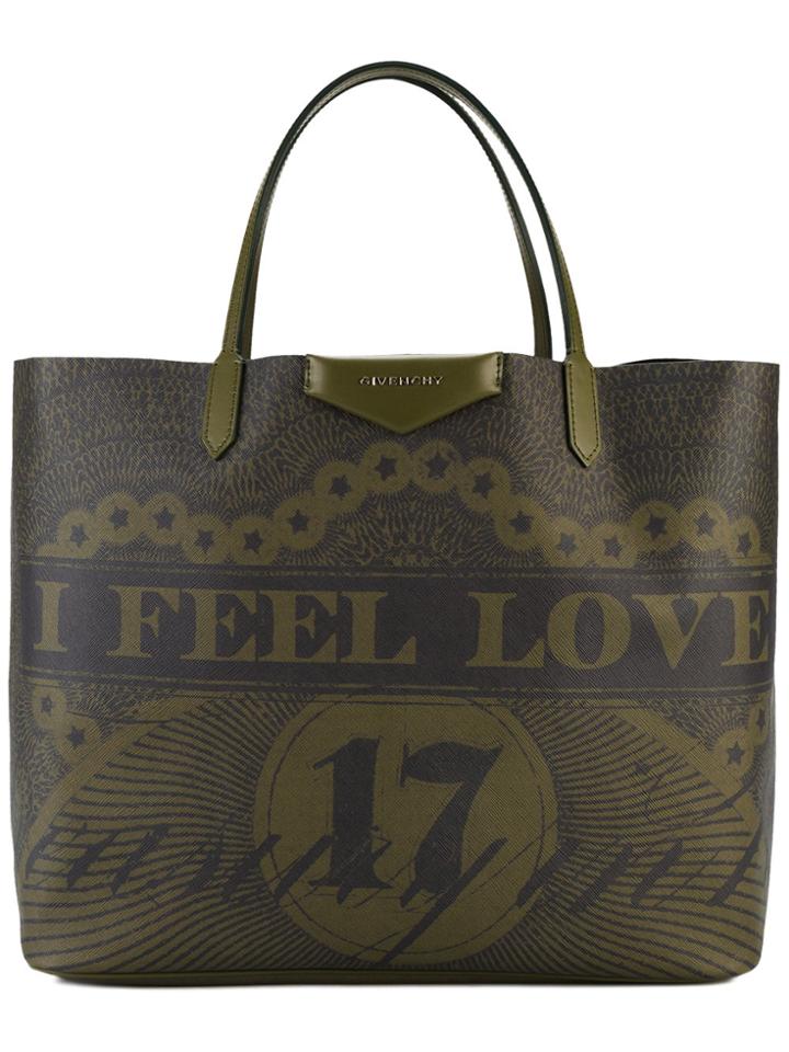 Givenchy Green Print Antigona Leather Tote Bag