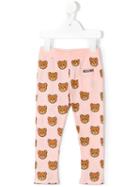 Moschino Kids Teddy Bear Print Leggings, Toddler Girl's, Size: 3 Yrs, Pink/purple
