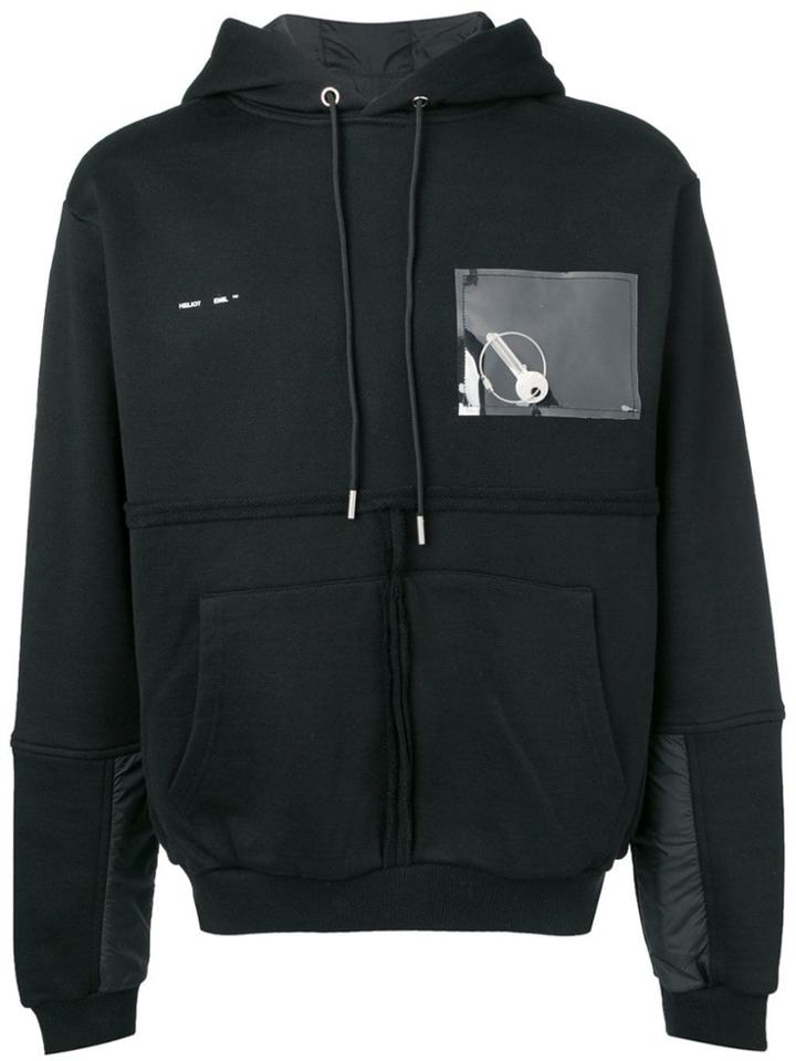 Heliot Emil Key Patch Hoodie - Black
