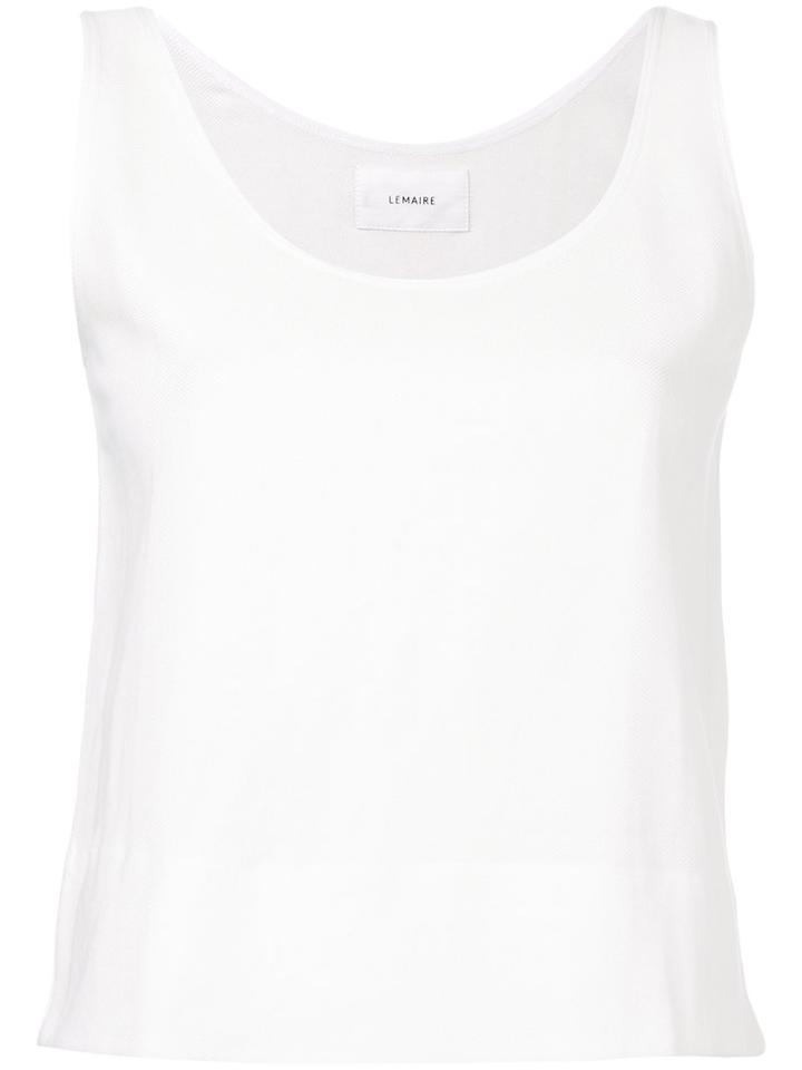 Lemaire - Cropped Tank Top - Women - Cotton - Xs, White, Cotton