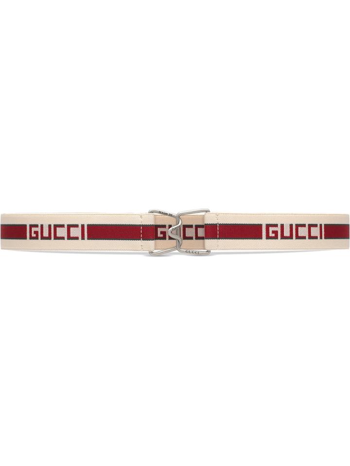 Gucci Gucci Stripe Elastic Belt - White