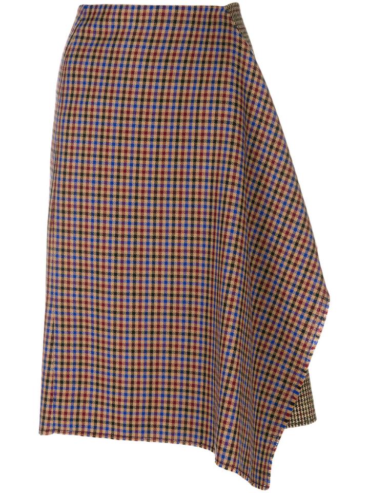 Golden Goose Deluxe Brand Asymmetric Dogtooth Skirt - Brown