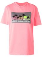 Alexander Wang - Mind Detergent Patch T-shirt - Women - Cotton/polyester - Xs, Pink/purple, Cotton/polyester