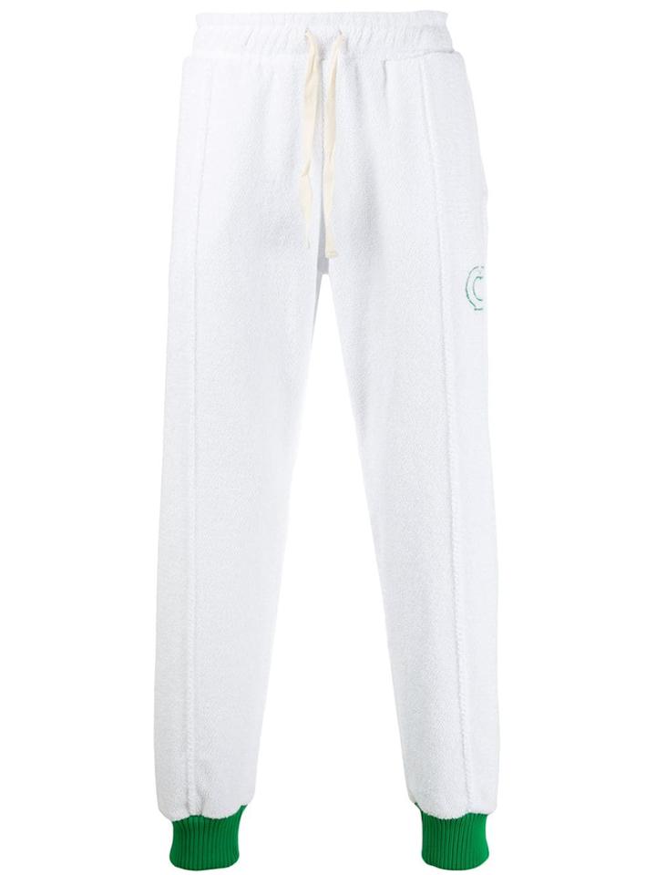 Casablanca Fleece Track Trousers - White
