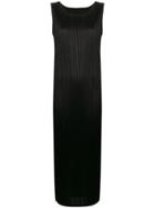 Pleats Please By Issey Miyake Sleeveless Long Dress - Black