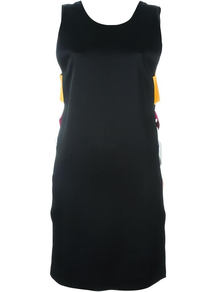 Msgm Colour Block Side Detail Shift Dress