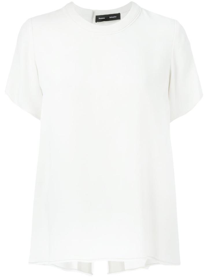 Proenza Schouler Slit Detail Blouse, Women's, Size: 2, White, Acetate/viscose
