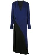 Haider Ackermann Long Sleeve Wrap Dress - Blue