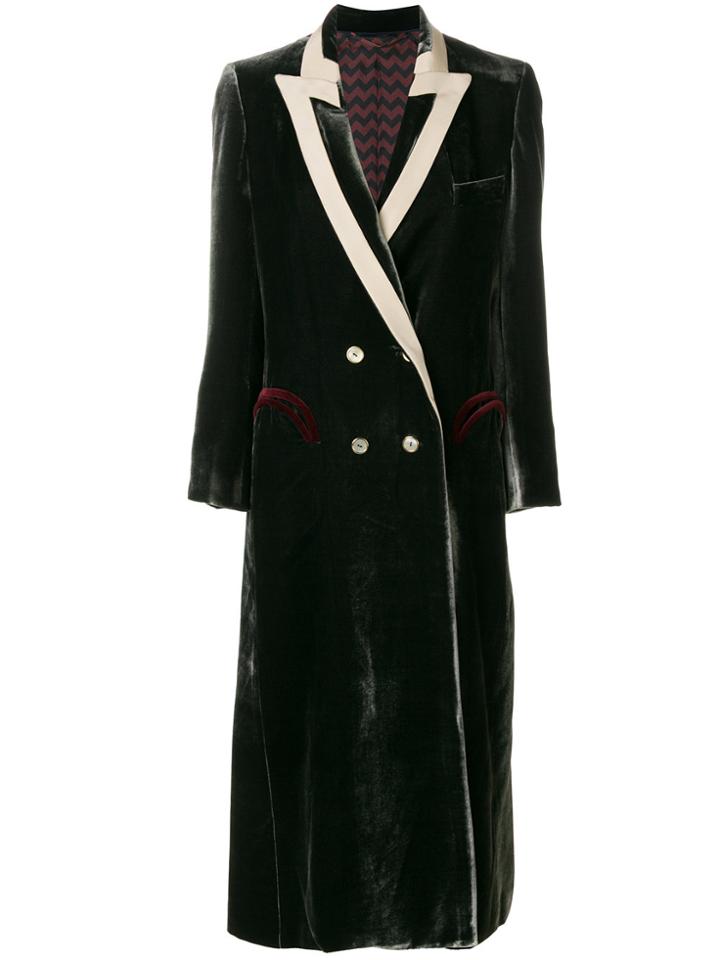 Blazé Milano Double-breasted Flared Coat - Black