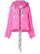 Khrisjoy Hooded Puffer Jacket - Pink & Purple