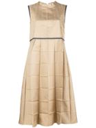 Marni Pleated Flare Dress - Nude & Neutrals