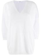 Barba Relaxed Knit Top - White