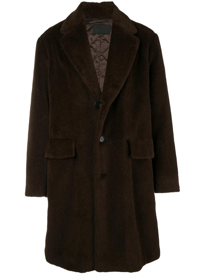 Prada Single-breasted Coat - Brown