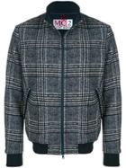 Mc2 Saint Barth Checked Bomber Jacket - Blue